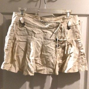 DA-NANG linen military style mini skirt size L